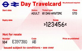 1 Day Travelcard Londen 1-6